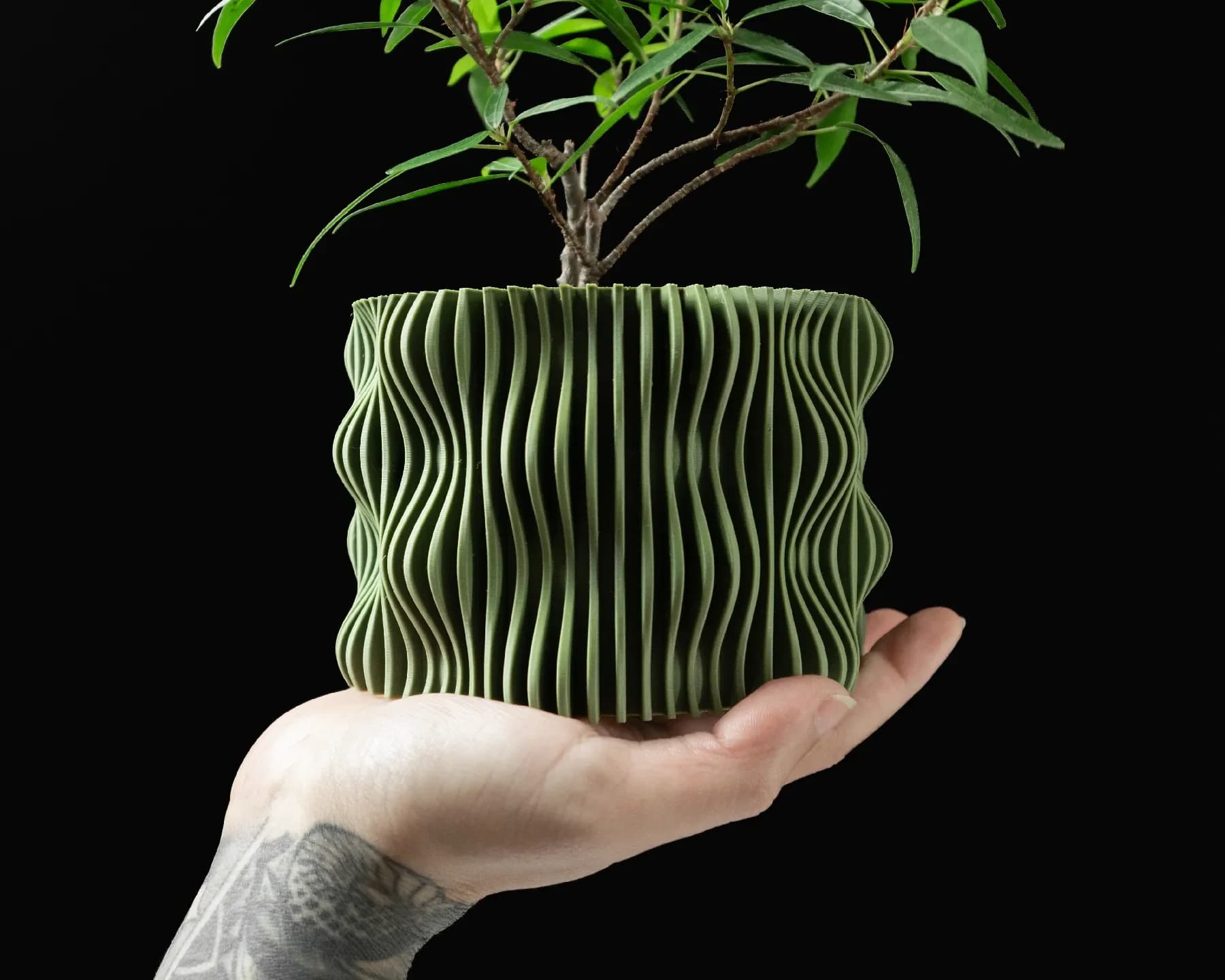 Muxel – Cache-pot ondulé au design fluide - Miniature 2