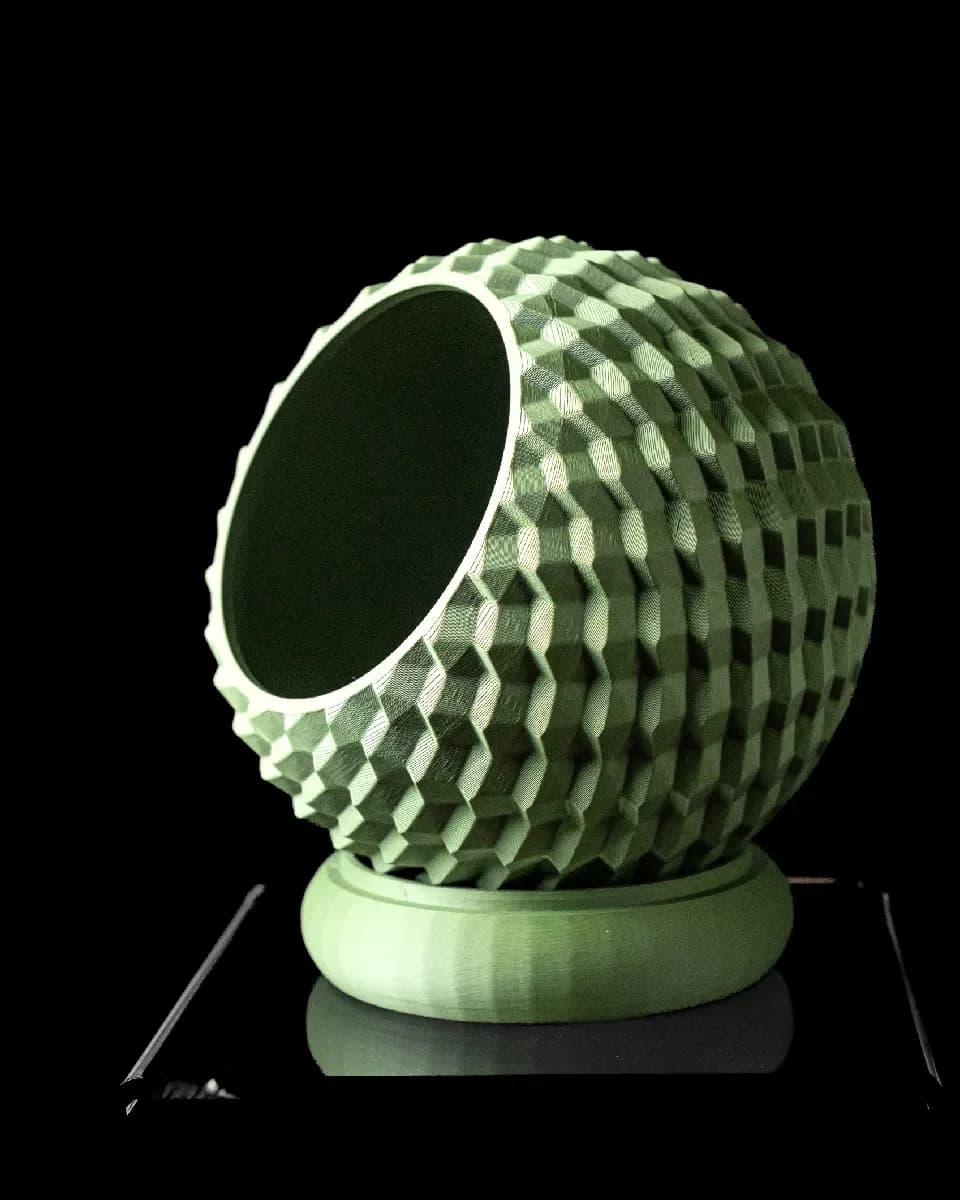 Cobble – Cache-pot géométrique à texture 3D - Miniature 3